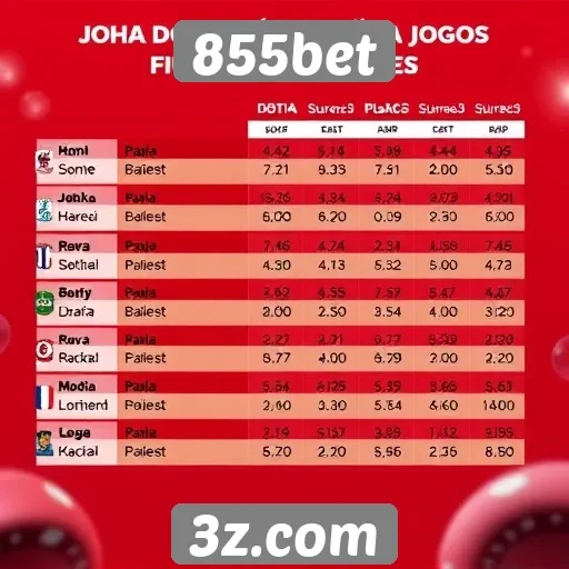 Estatísticas de jogos populares na 855bet